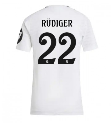 Real Madrid Antonio Rudiger #22 Hjemmebanetrøje Dame 2024-25 Kort ærmer